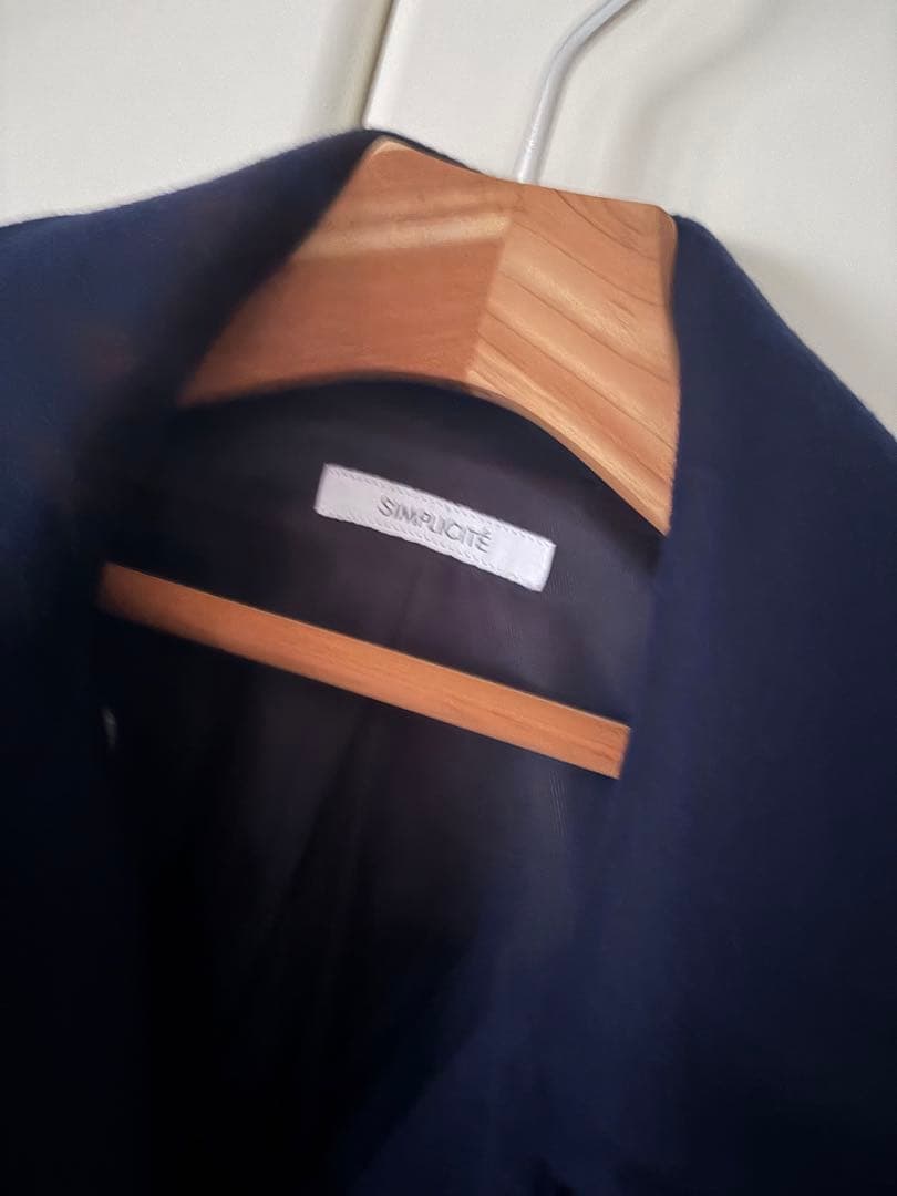 超美品 B.C STOCK Wビーバーパートンラインレンチコート ネイビー