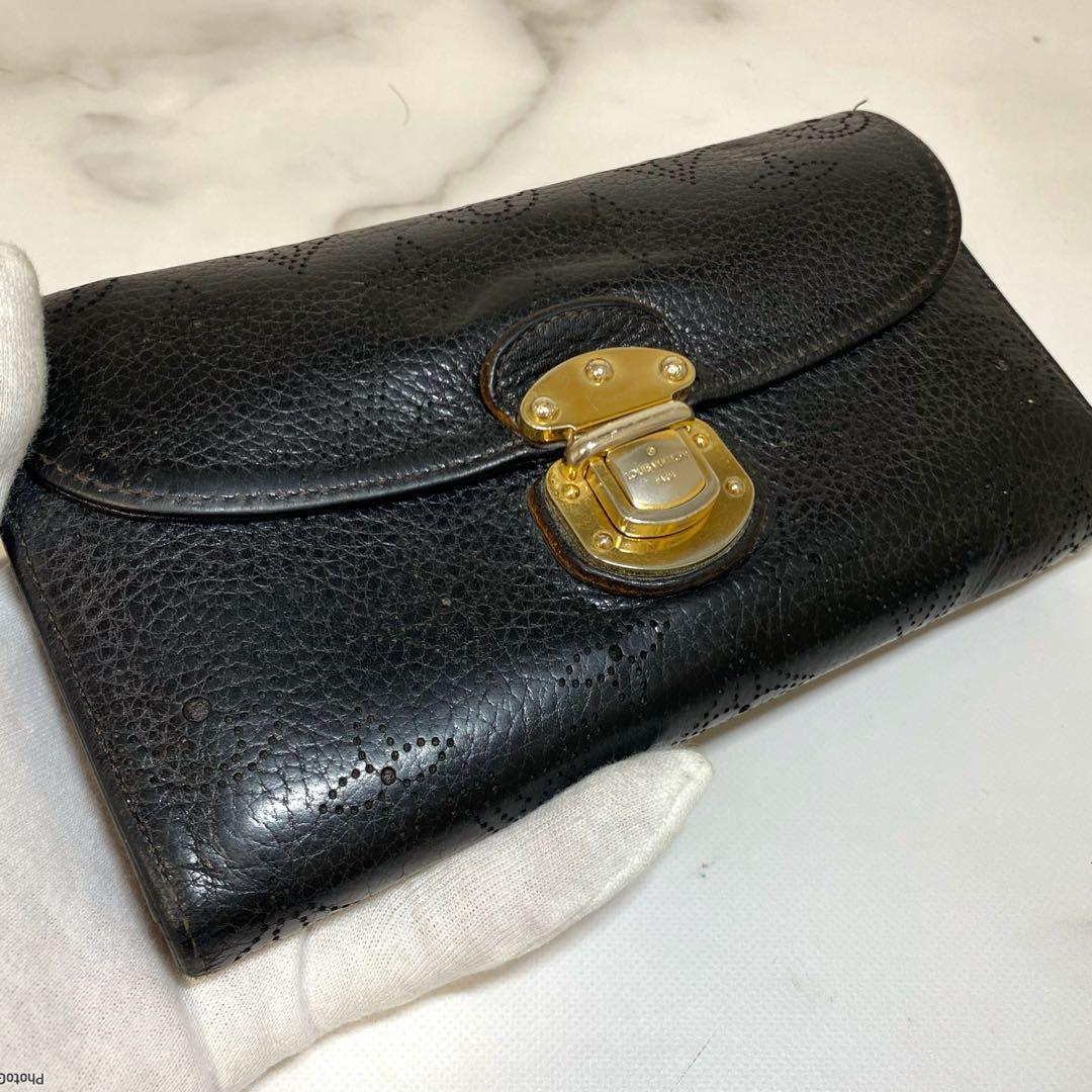 堅志郎❣️ルイヴィトン＊長財布＊マヒナ＊ブラック✨