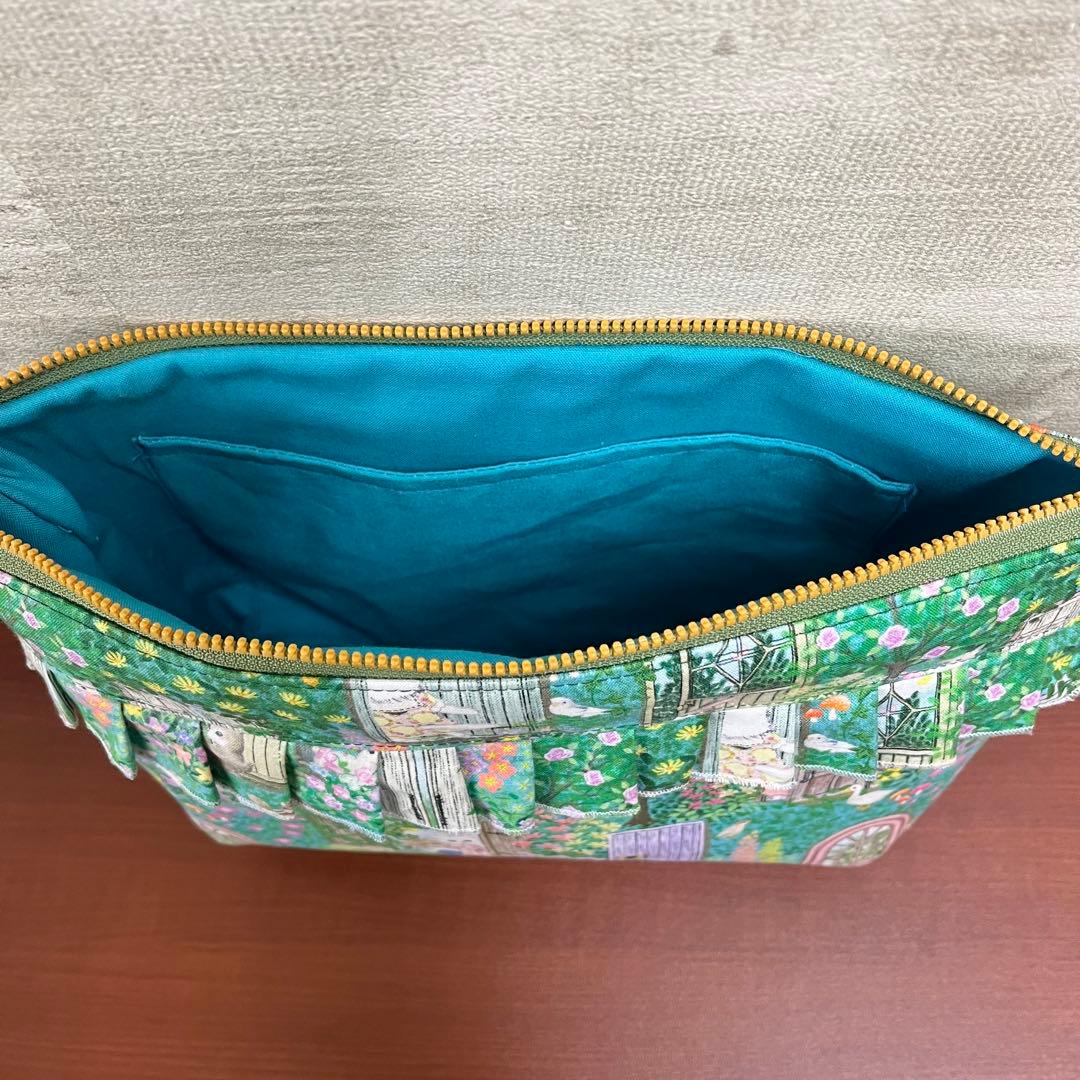 yukiemonハンドメイド　30㎝たっぷりフリルショルダーバック　⑩