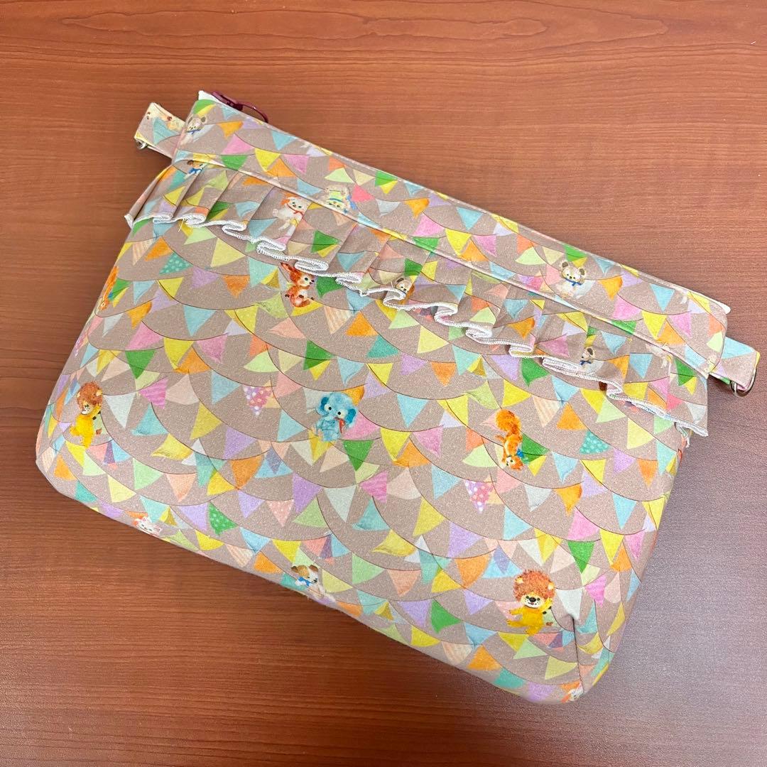 yukiemonハンドメイド　30㎝たっぷりフリルショルダーバック　⑩