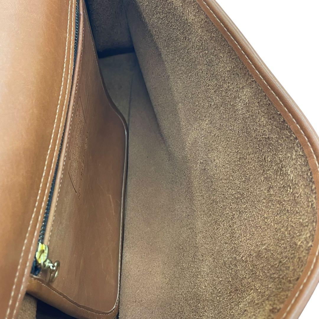 美品　A4可　オールドコーチ　ビジネスバッグ　2way ターンロック　レザー　茶