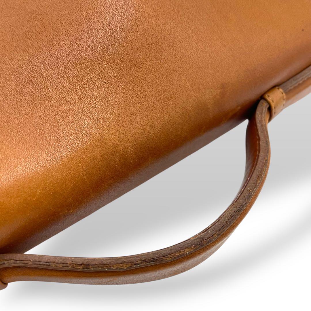 美品　A4可　オールドコーチ　ビジネスバッグ　2way ターンロック　レザー　茶