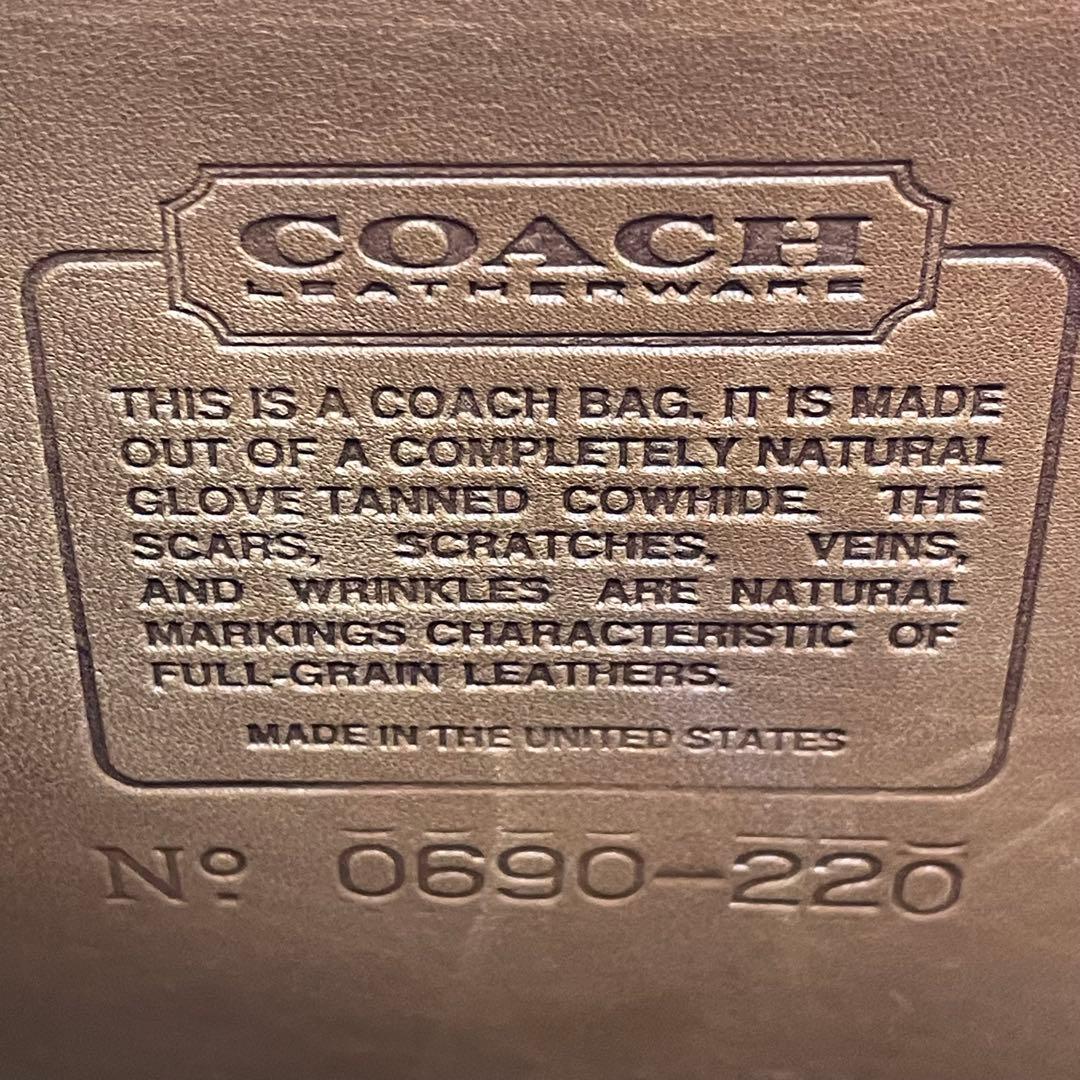 美品　A4可　オールドコーチ　ビジネスバッグ　2way ターンロック　レザー　茶