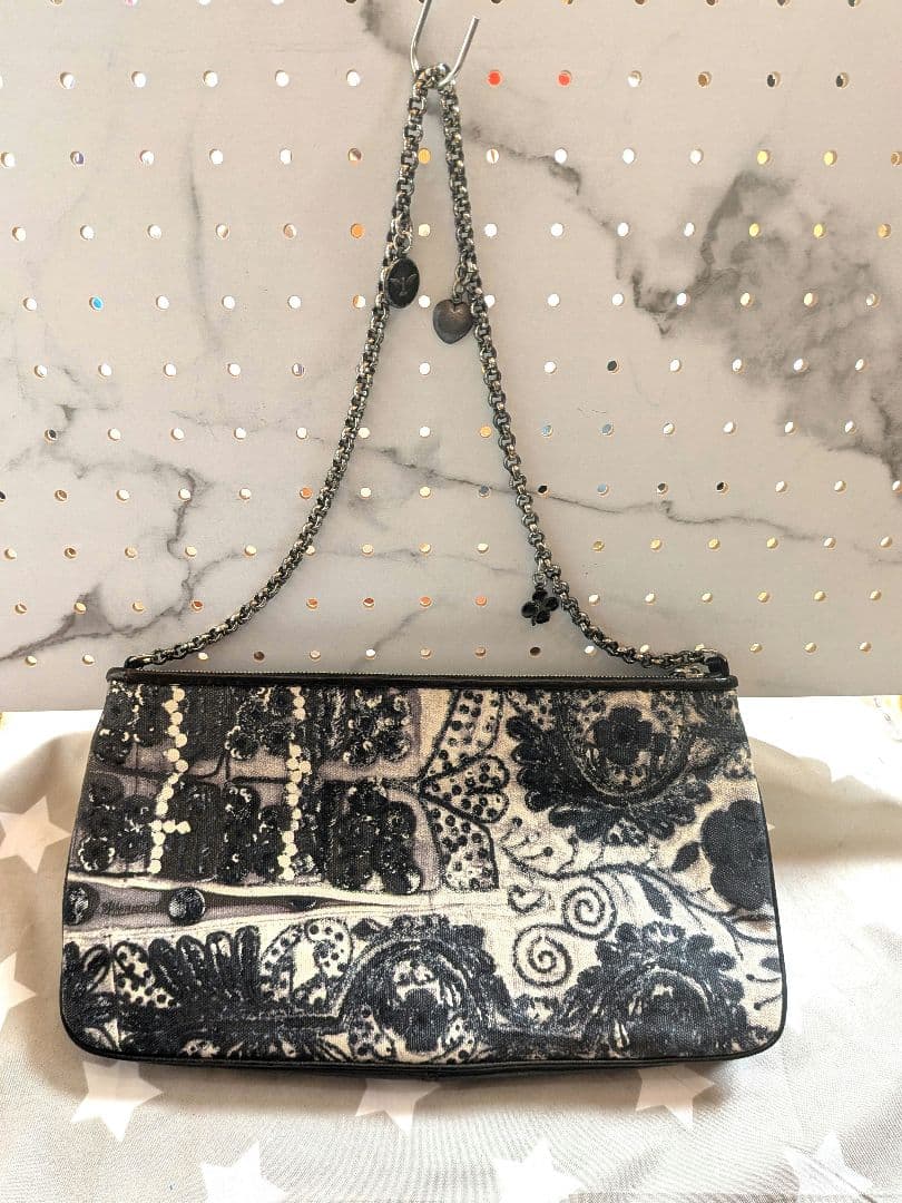 ジャンポールゴルチエ インポート チェーン付き柄クラッチバッグ