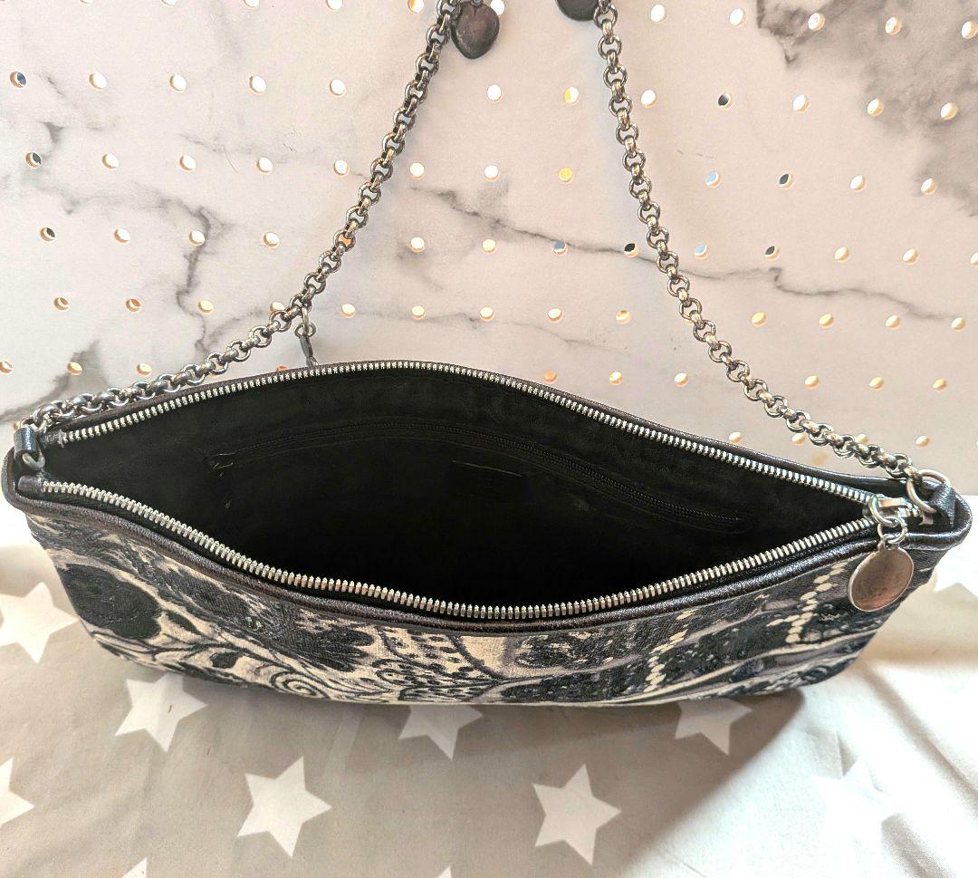 ジャンポールゴルチエ インポート チェーン付き柄クラッチバッグ