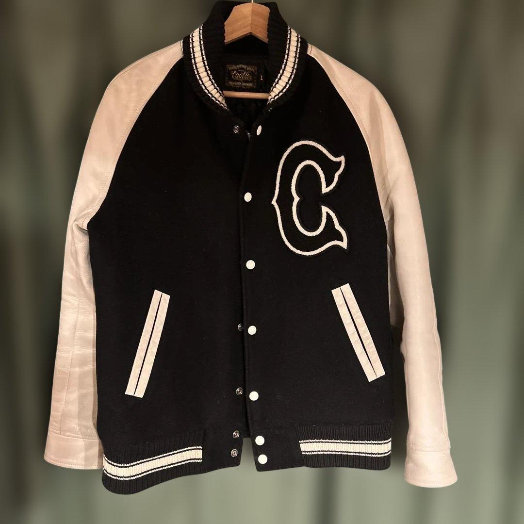 物*り様 Cootie スタジャン L 黒・白　アメカジ・バイカー