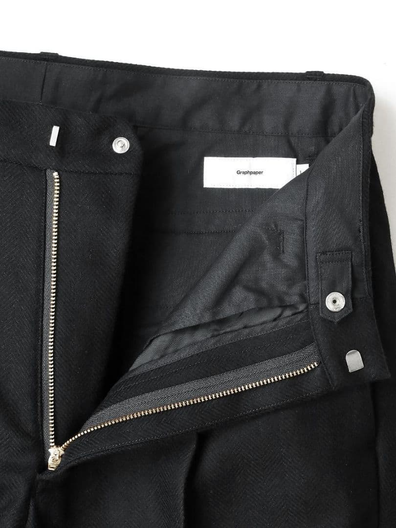 Graphpaper　HERRINGBONE 1TUCK PANTS