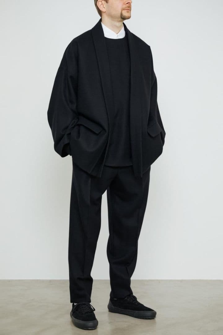 Graphpaper　HERRINGBONE 1TUCK PANTS