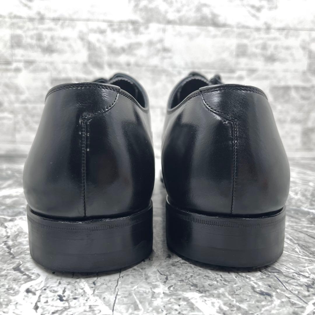 美品 スコッチグレイン ドレスシューズ 25 3E キャップトゥ 革靴 ブラック