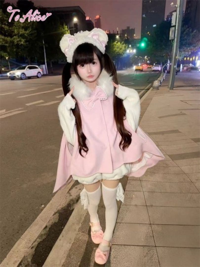 To Alice ふわふわラビットマントコート