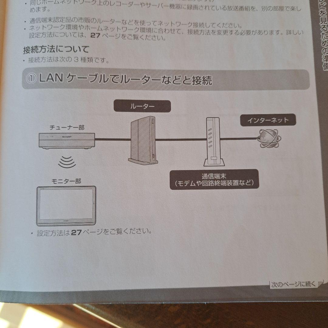SHARP AQUOS 2T-C12AP 本体と取扱説明書