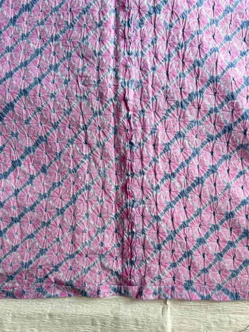 #総絞り浴衣 #蜘蛛絞り #国内仕立て #広襟 #トールサイズ #裄丈長め