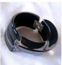 のりこみち　新品未使用 ANGELA CAPUTIクリア×ブラックバングル