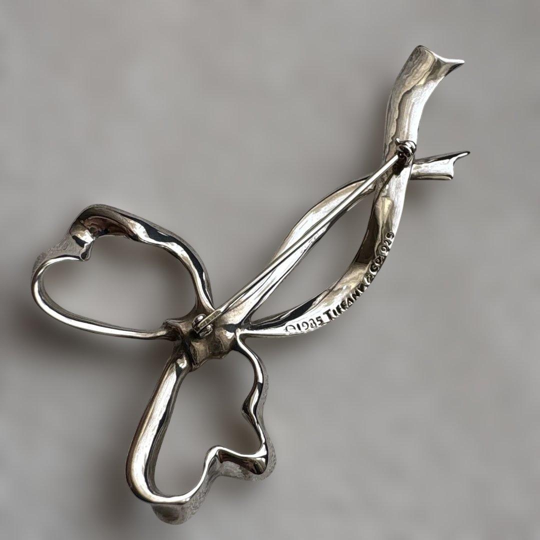 ✨TIFFANY brooch✨ティファニーブローチ SV925 リボン ピン