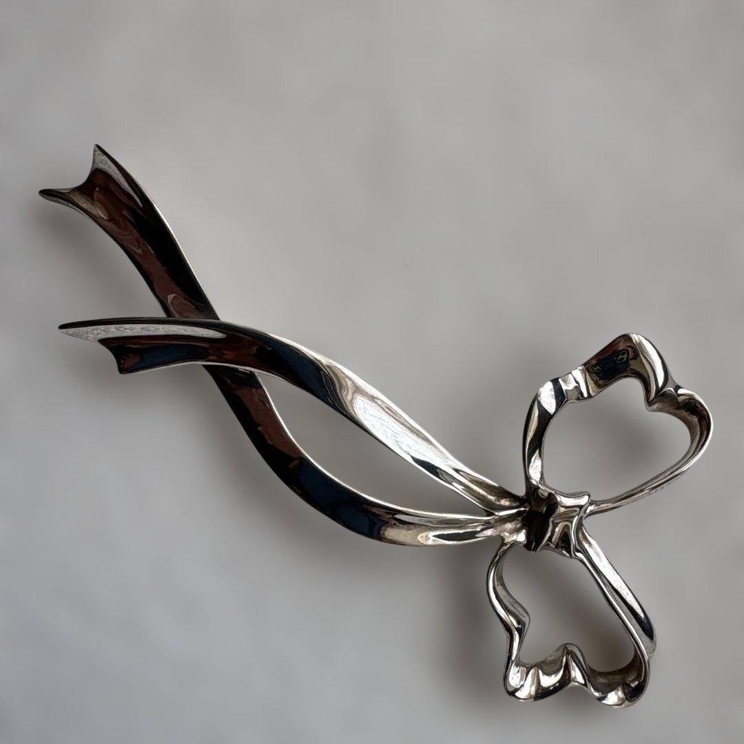 ✨TIFFANY brooch✨ティファニーブローチ SV925 リボン ピン