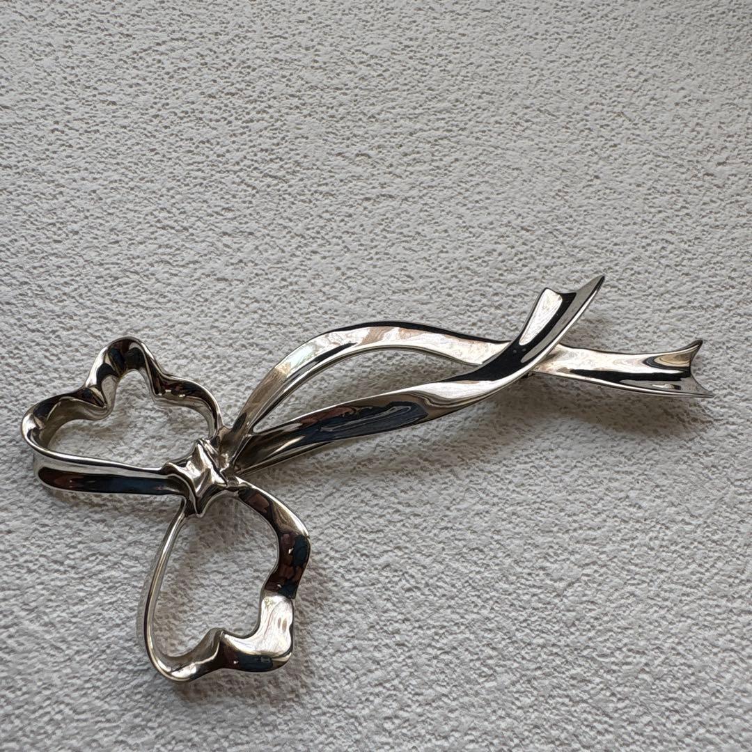 ✨TIFFANY brooch✨ティファニーブローチ SV925 リボン ピン