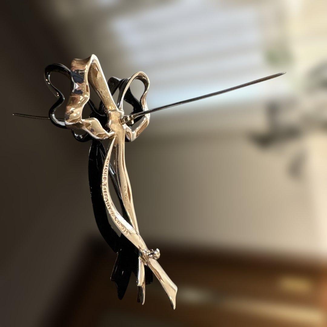 ✨TIFFANY brooch✨ティファニーブローチ SV925 リボン ピン