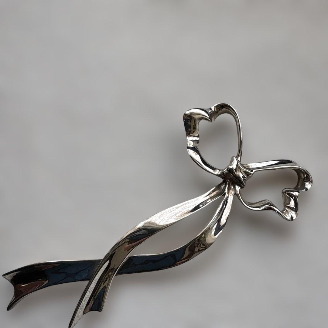 ✨TIFFANY brooch✨ティファニーブローチ SV925 リボン ピン