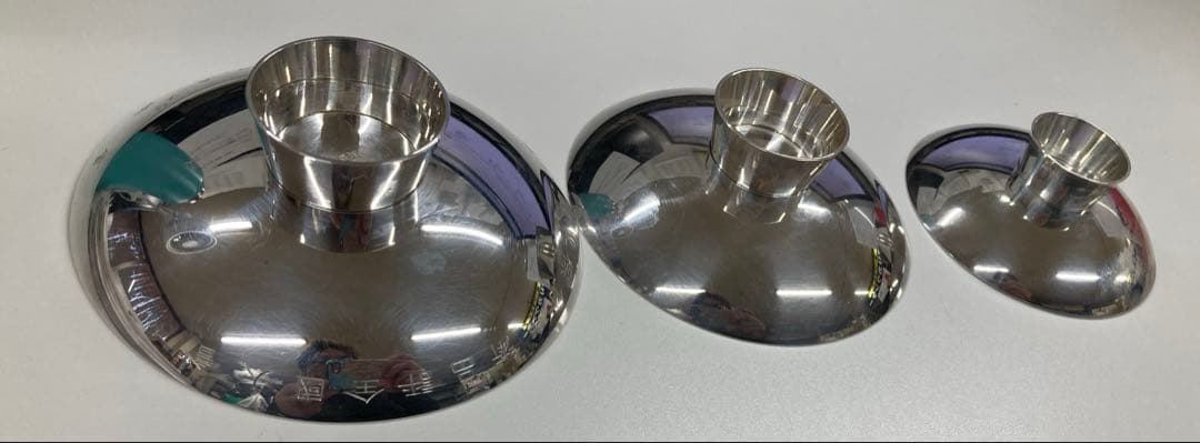 3点 純銀盃 純銀 銀盃 盃 シルバー 金属工芸 刻印　約208g