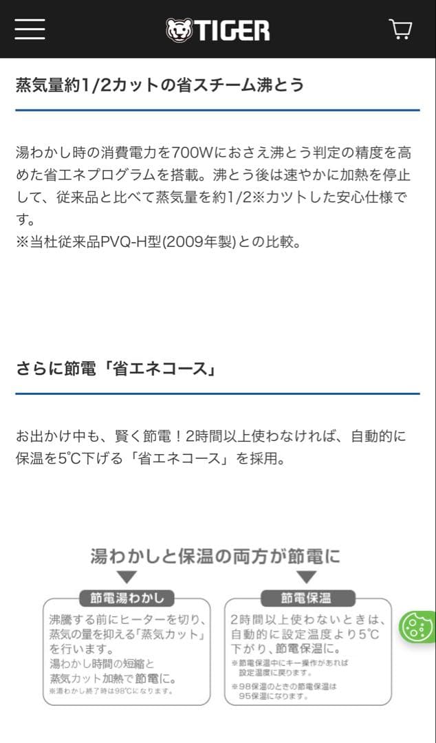 タイガー TIGER 魔法瓶 保温 電気ポットとく子さん PIF-A300 C