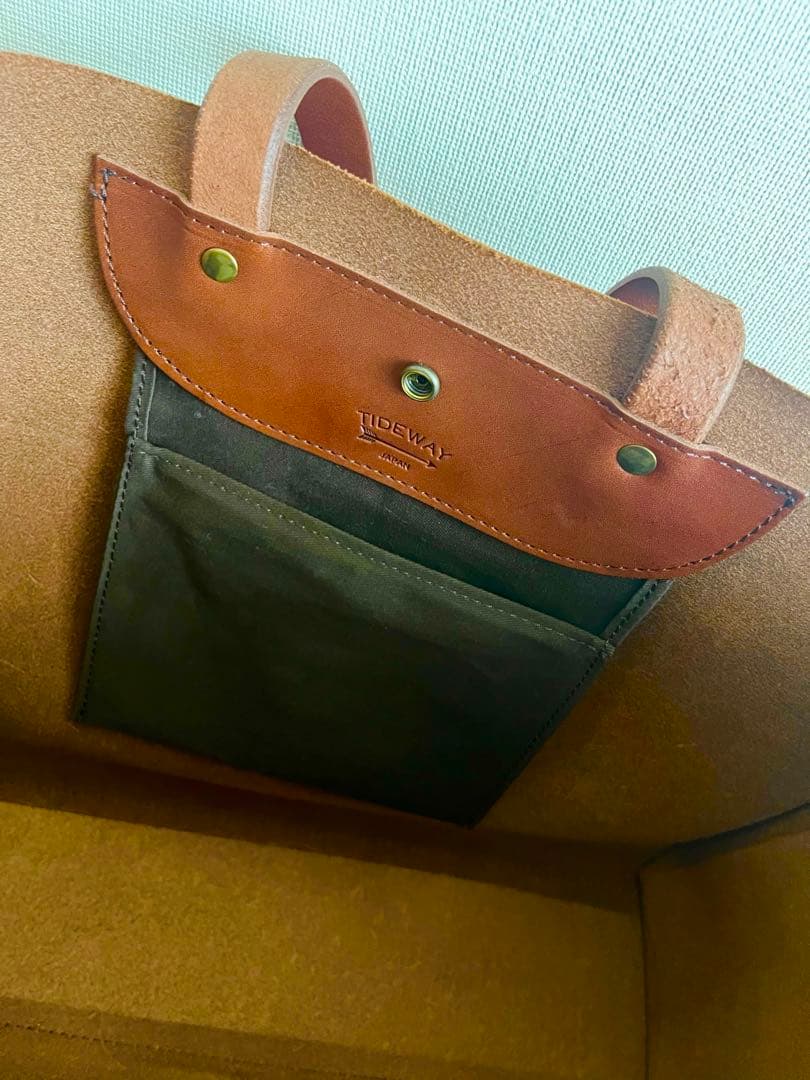 TIDEWAY ヌメ革 姫路レザー トートバッグビジネスバッグ ショルダーバッグ