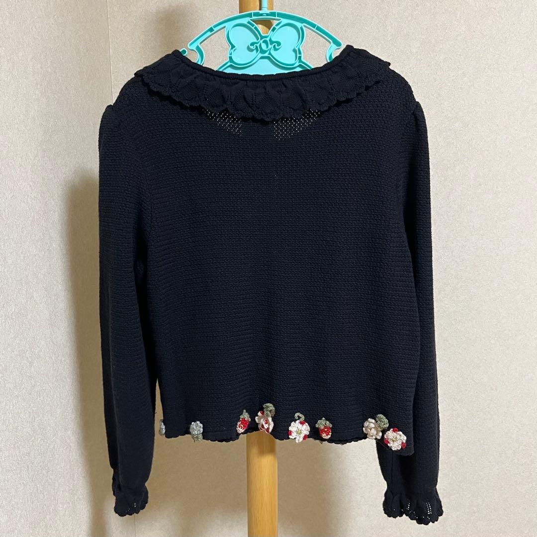 PINK HOUSE ピンクハウス ストロベリー いちご 苺モチーフカーディガン