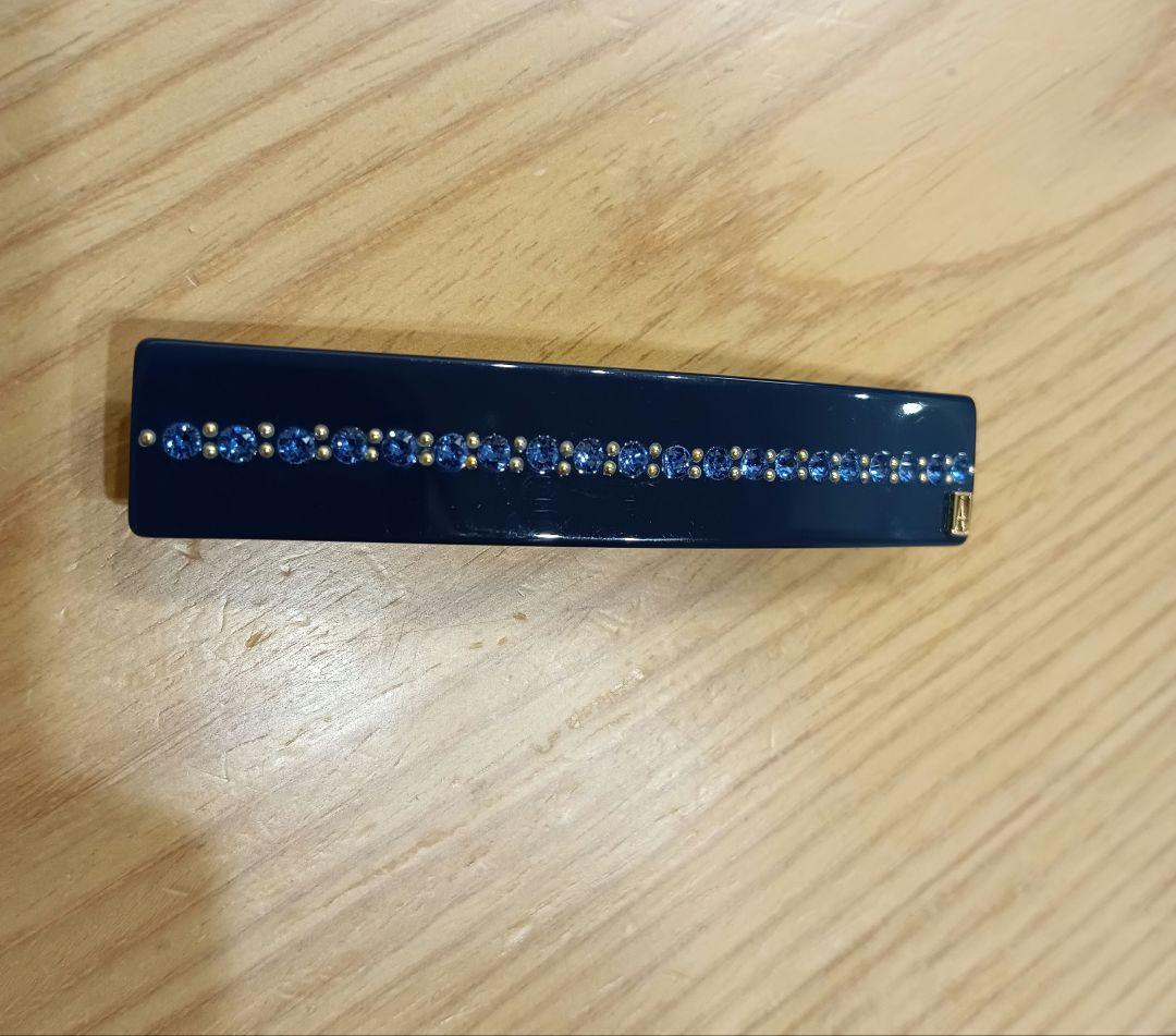 ALEXANDRE DE PARIS ダークブルー ヘアクリップ