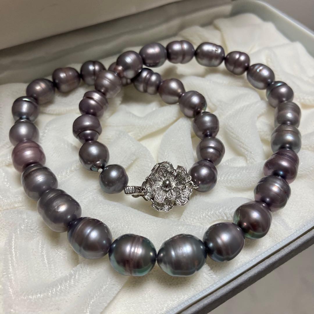 南洋パール✨バロック　パールネックレス　silver 大珠