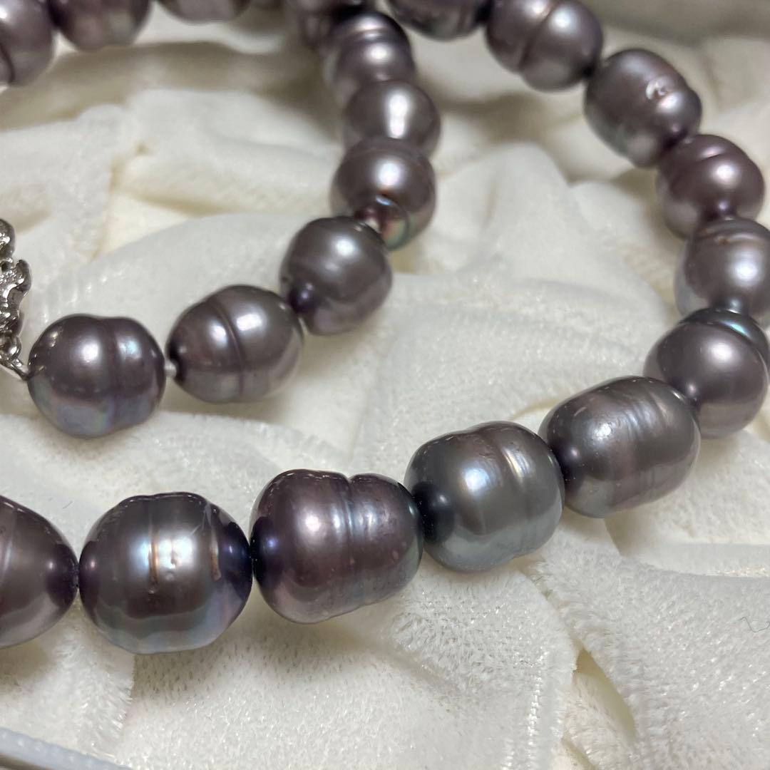 南洋パール✨バロック　パールネックレス　silver 大珠