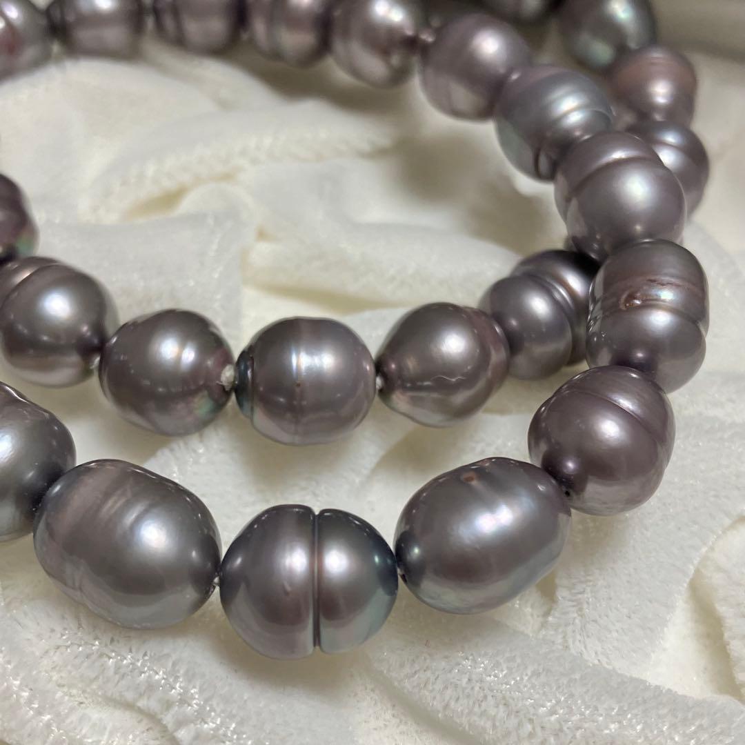 南洋パール✨バロック　パールネックレス　silver 大珠