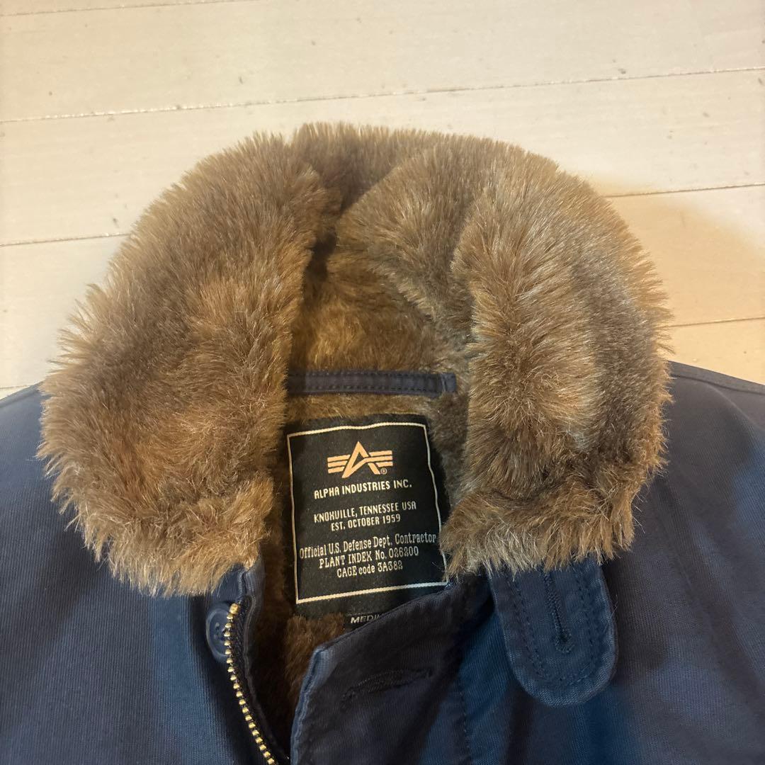 ツ*ん様 ALPHA INDUSTRIES ネイビー デッキジャケット Mサイズ