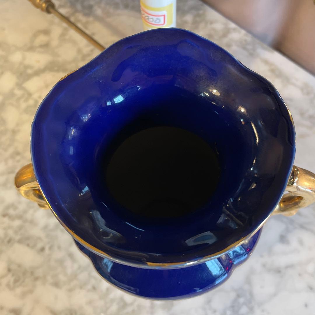 イタリア製・絵柄入りの花瓶