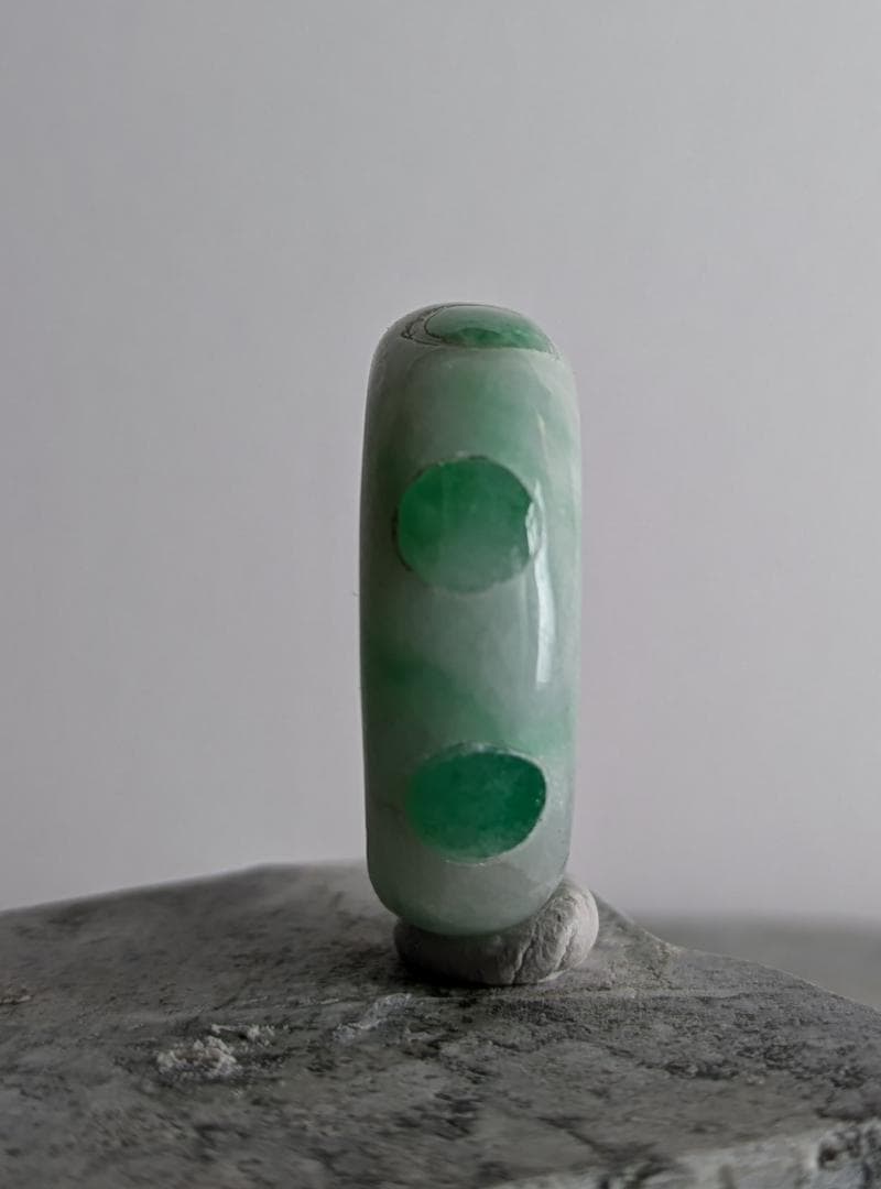 糸魚川翡翠 緑色10号〜15号 　リング指輪　勾玉