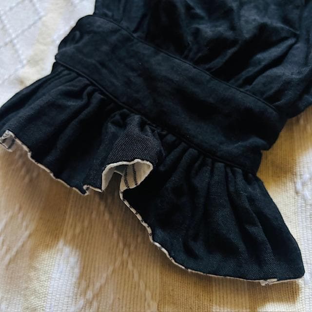 値下！極レア極美品！nolumさん　ドロワーズ　黒　リネンパンツ　ギャザーパンツ