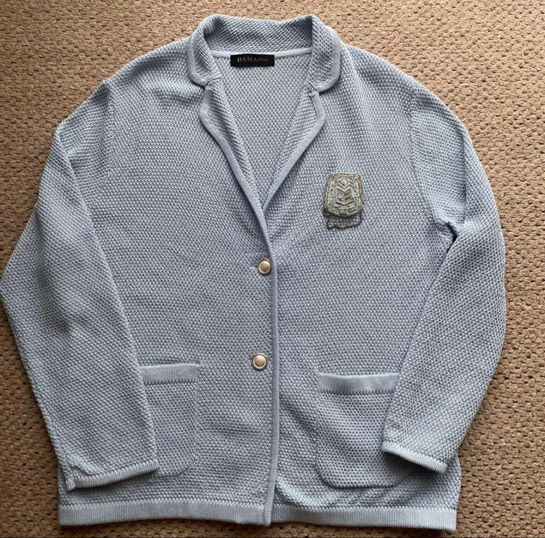 極美品✨DAMA collection 鹿の子ライトブルー ジャケット完売品