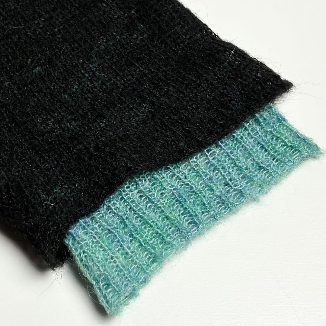 25AW【美品】STOF(ストフ)モヘア混カラーフェイクレイヤードオーバーニット