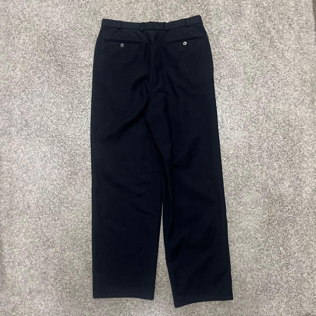 80s YVES SAINT LAURENT ユーロ製 ブラックワイドスラックス