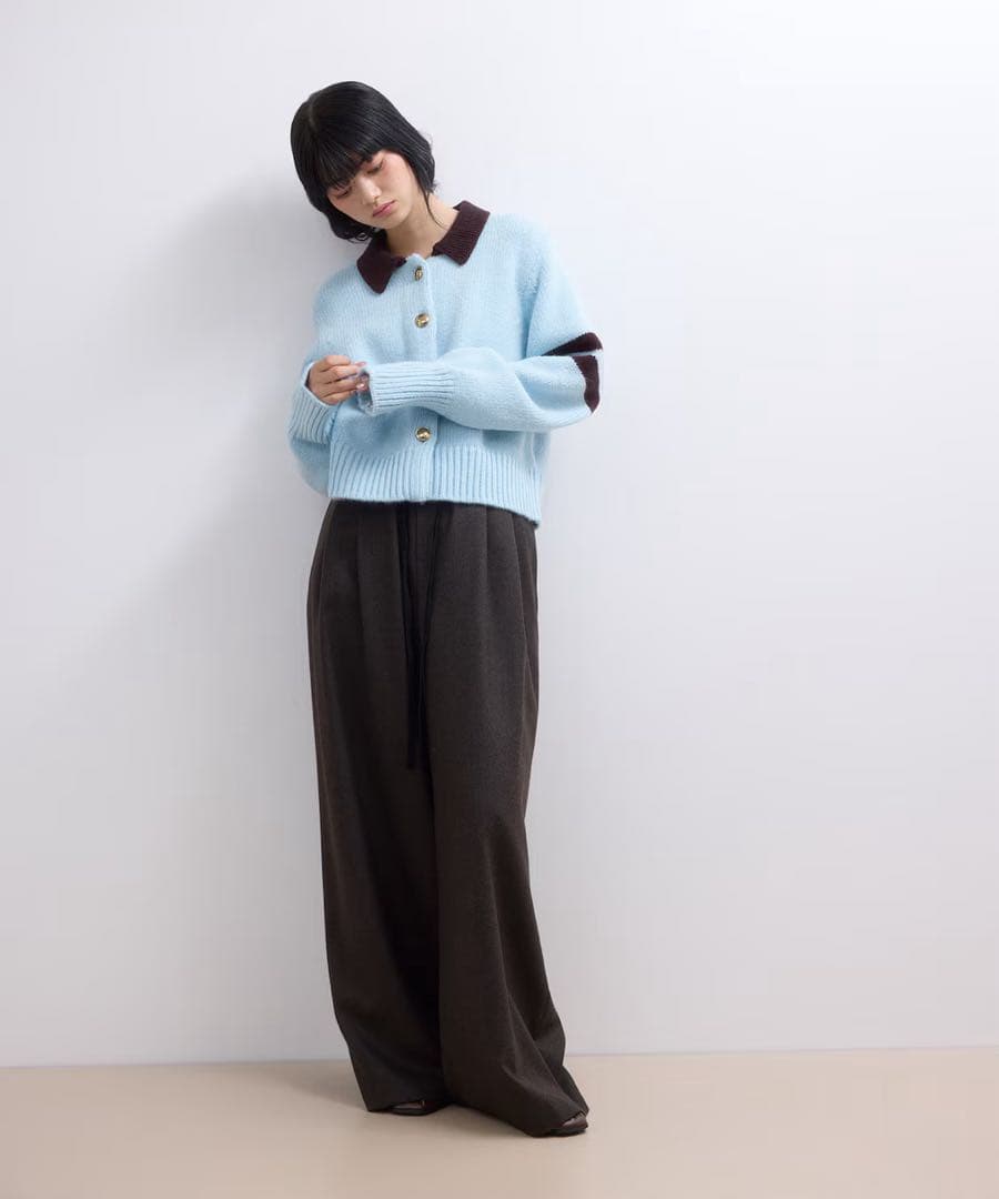 美品web限定ADAM ET ROPE’ ポロニットカーディガン　アダムエロペ