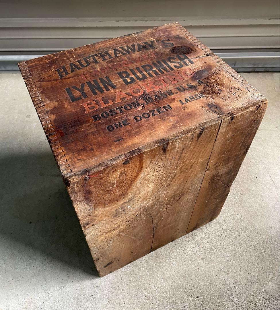 ビンテージ/USA製/アドバタイジング/ウッドボックス/ケース/木箱/店舗什器①
