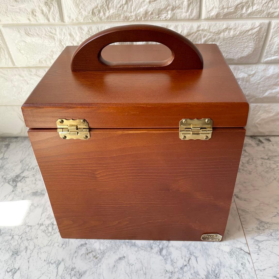 【美品】GWOOD 鏡付き メイクボックス コスメ収納 小物入れ