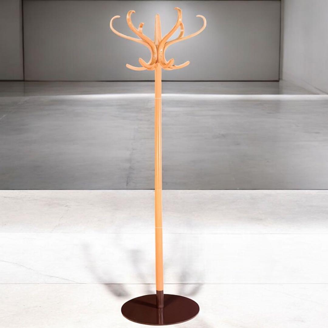 HR707 【高級】秋田木工　大塚家具 コートスタンド 「No.48」 ブナ材