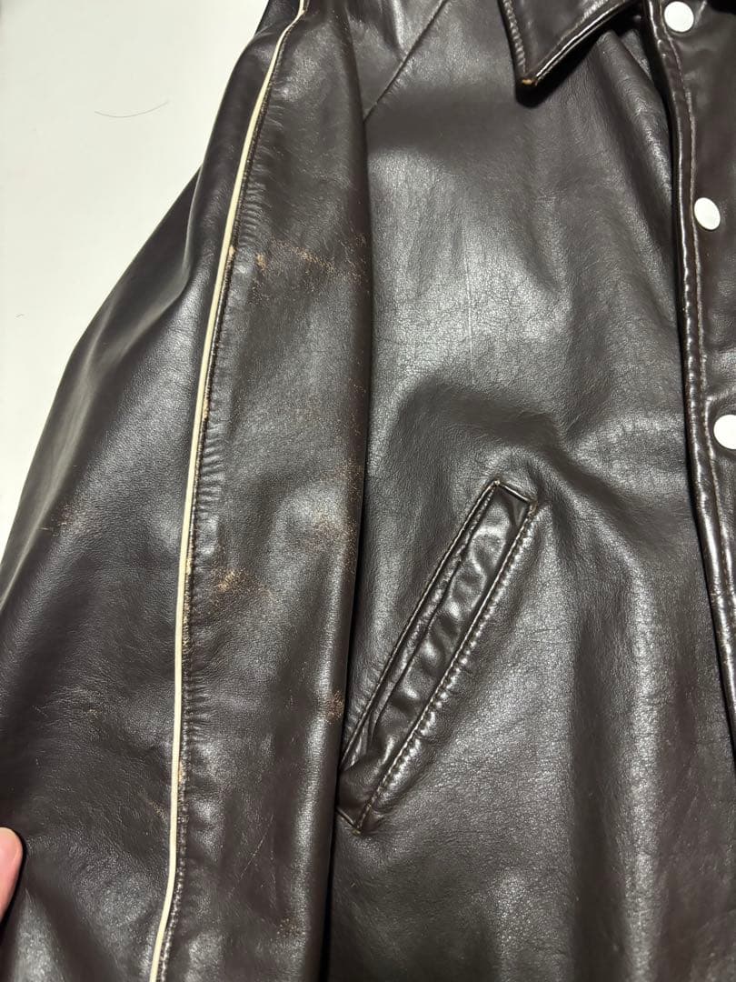 J*n様 レザージャケット　スタジャン　ヴィンテージ　ホッケージャケット　80'