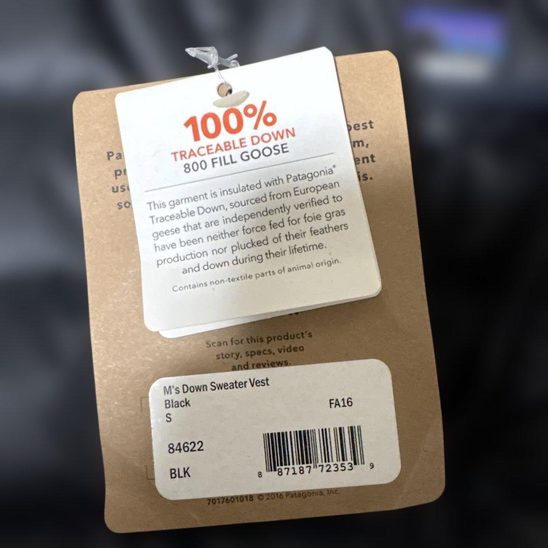 patagonia ブラック ダウンベスト