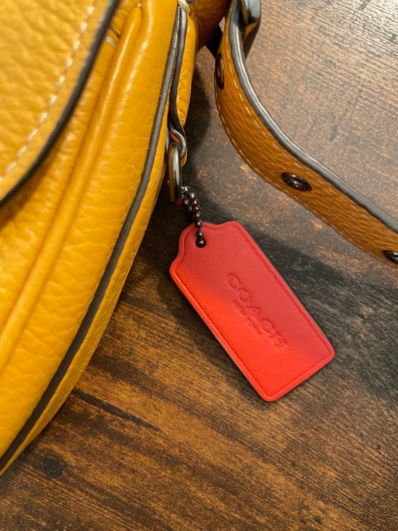 コーチ メイシー サドルバッグ カラーブロック レザー