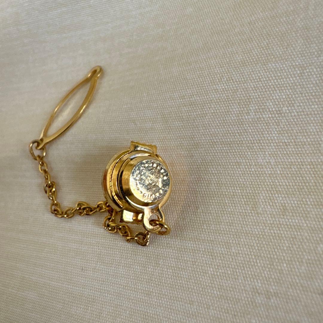 ネクタイピン　K18 ルビー