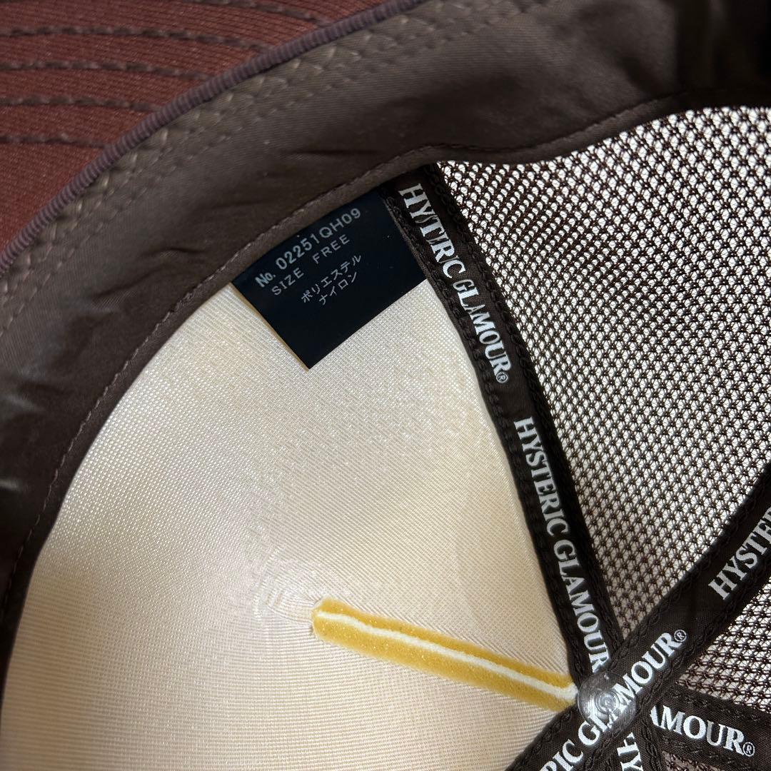 大人気！ヒステリックグラマー メッシュキャップ【BORN TO LOSE】茶色