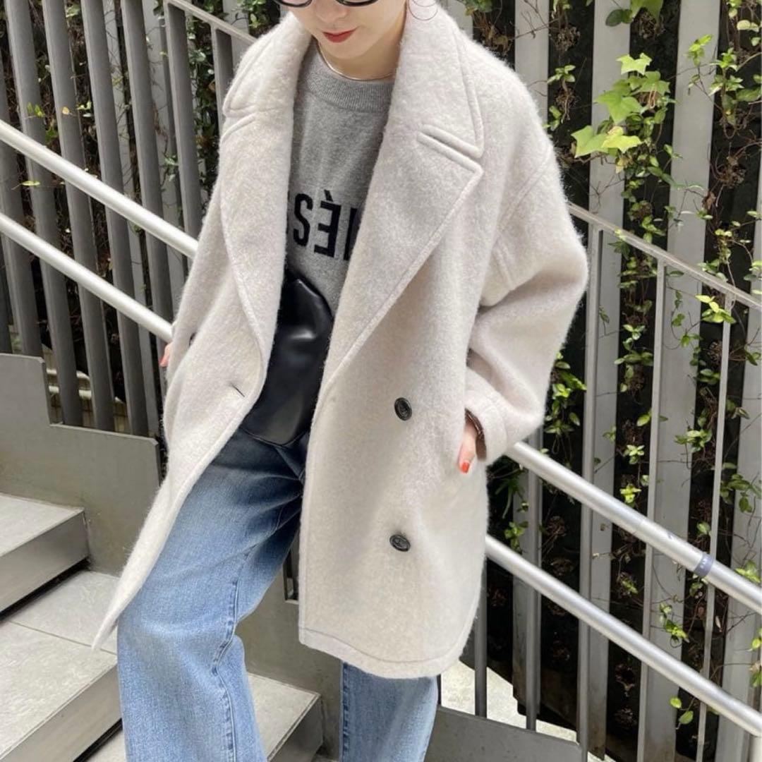 SpickandSpan ミドルシャギーコート 2023AW モヘア　ゆったり