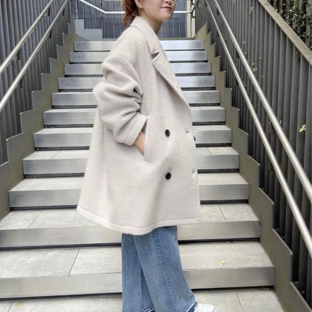 SpickandSpan ミドルシャギーコート 2023AW モヘア　ゆったり