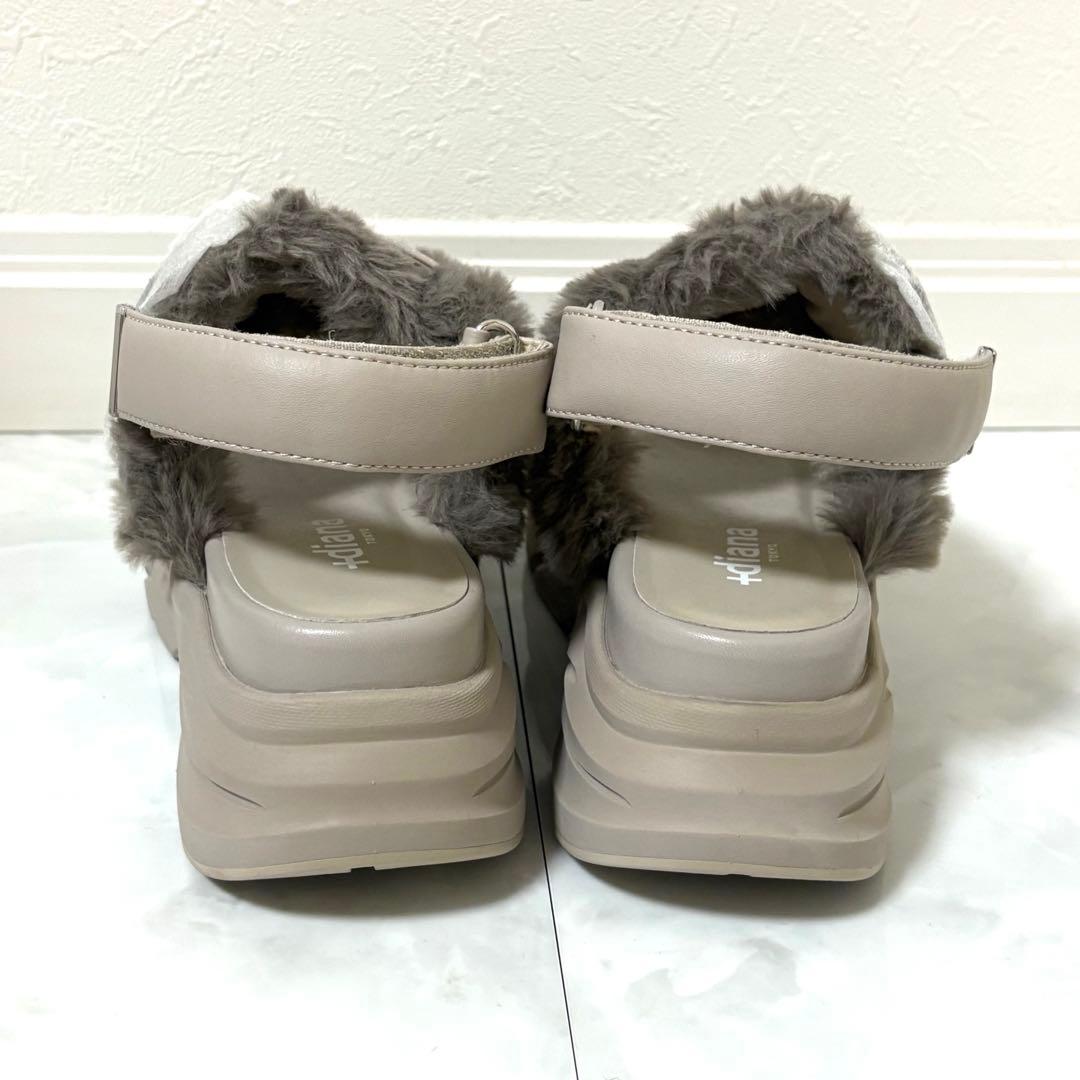未使用品◆＋diana ビジューバックル付き フットベットサンダル