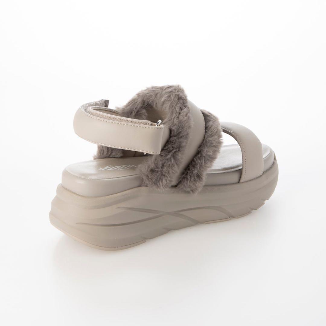 未使用品◆＋diana ビジューバックル付き フットベットサンダル